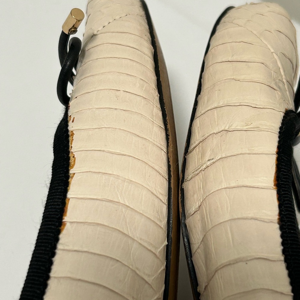 Karl Lagerfeld Ballet Flats Cream Black Size 8.5 - Picture 13 of 13
